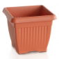 Doniczka zewnętrzna kwadratowa Terra 15 cm - terakota